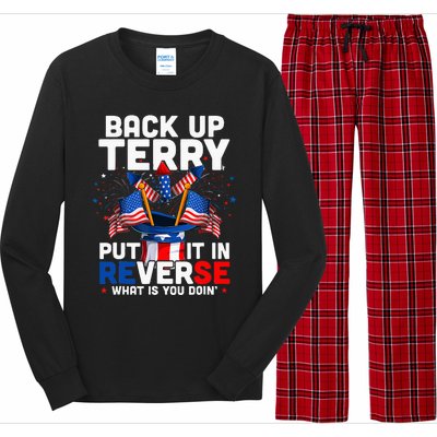 Back Up Terry Put It In Reverse Funny July 4th Firework Long Sleeve Pajama Set