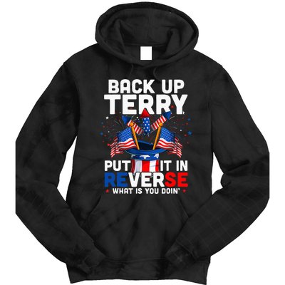 Back Up Terry Put It In Reverse Funny July 4th Firework Tie Dye Hoodie