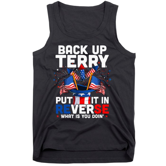 Back Up Terry Put It In Reverse Funny July 4th Firework Tank Top