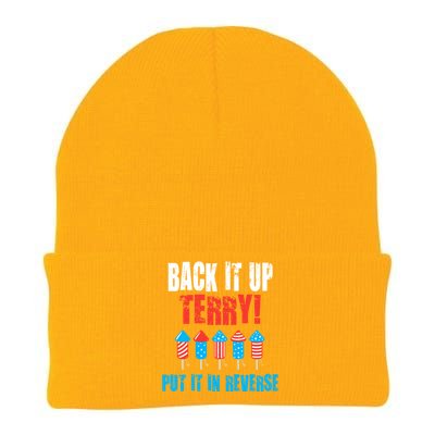 Back Up Terry Put It In Reverse Firework Joke 4th Of July Gift Knit Cap Winter Beanie