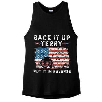 Back Up Terry Put It In Reverse Firework Funny 4th Of July Ladies PosiCharge Tri-Blend Wicking Tank