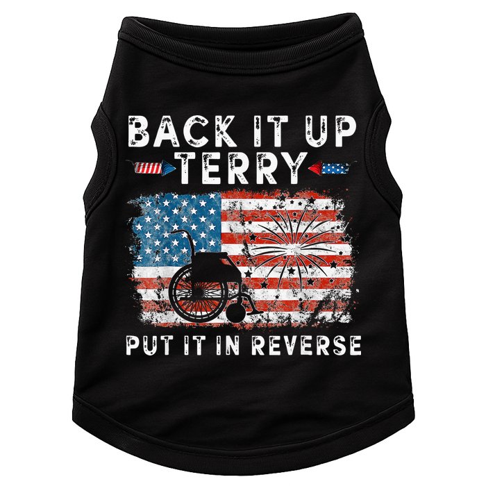 Back Up Terry Put It In Reverse Firework Funny 4th Of July Doggie Tank