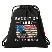 Back Up Terry Put It In Reverse Firework Funny 4th Of July Drawstring Bag