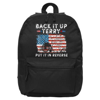 Back Up Terry Put It In Reverse Firework Funny 4th Of July 16 in Basic Backpack
