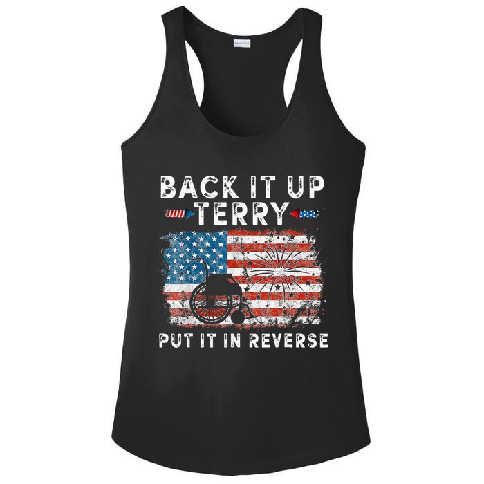 Back Up Terry Put It In Reverse Firework Funny 4th Of July Ladies PosiCharge Competitor Racerback Tank