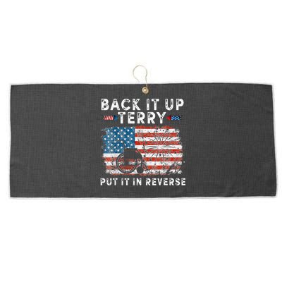 Back Up Terry Put It In Reverse Firework Funny 4th Of July Large Microfiber Waffle Golf Towel