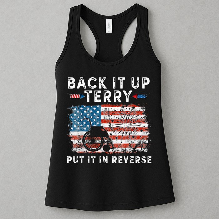 Back Up Terry Put It In Reverse Firework Funny 4th Of July Womens Tank Top