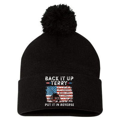 Back Up Terry Put It In Reverse Firework Funny 4th Of July Pom Pom 12in Knit Beanie