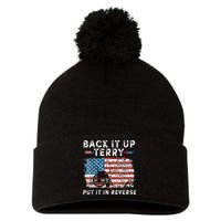 Back Up Terry Put It In Reverse Firework Funny 4th Of July Pom Pom 12in Knit Beanie