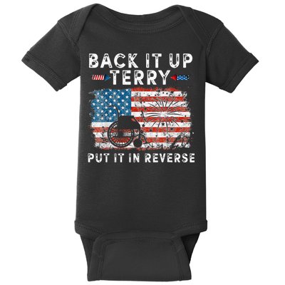 Back Up Terry Put It In Reverse Firework Funny 4th Of July Baby Bodysuit