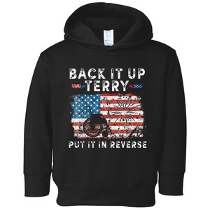 Back Up Terry Put It In Reverse Firework Funny 4th Of July Toddler Hoodie