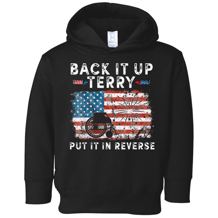 Back Up Terry Put It In Reverse Firework Funny 4th Of July Toddler Hoodie