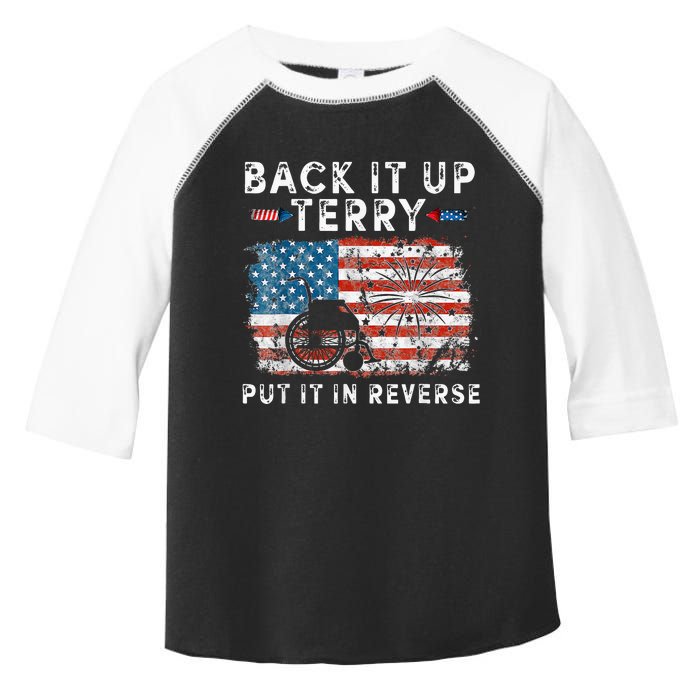 Back Up Terry Put It In Reverse Firework Funny 4th Of July Toddler Fine Jersey T-Shirt