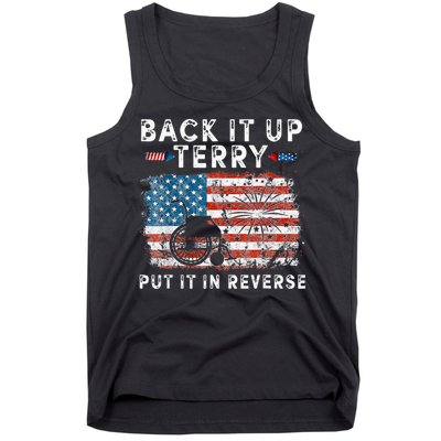 Back Up Terry Put It In Reverse Firework Funny 4th Of July Tank Top