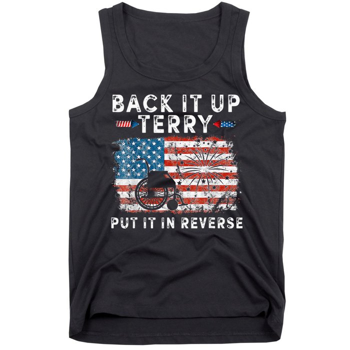 Back Up Terry Put It In Reverse Firework Funny 4th Of July Tank Top