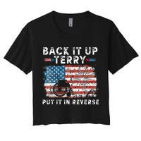 Back Up Terry Put It In Reverse Firework Funny 4th Of July Crop Top