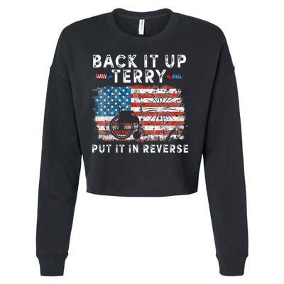 Back Up Terry Put It In Reverse Firework Funny 4th Of July Cropped Pullover Crew