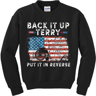 Back Up Terry Put It In Reverse Firework Funny 4th Of July Kids Sweatshirt