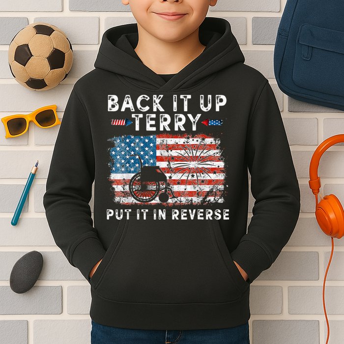 Back Up Terry Put It In Reverse Firework Funny 4th Of July Kids Hoodie