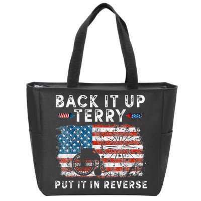Back Up Terry Put It In Reverse Firework Funny 4th Of July Zip Tote Bag