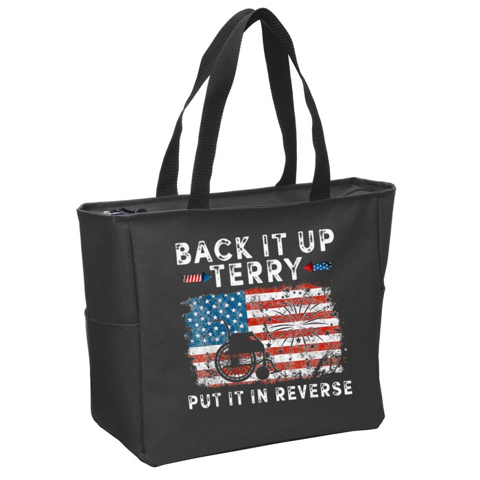 Back Up Terry Put It In Reverse Firework Funny 4th Of July Zip Tote Bag