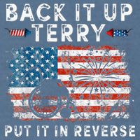 Back Up Terry Put It In Reverse Firework Funny 4th Of July Garment-Dyed Sweatshirt