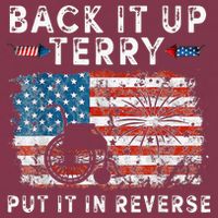 Back Up Terry Put It In Reverse Firework Funny 4th Of July 16oz Travel Tumbler