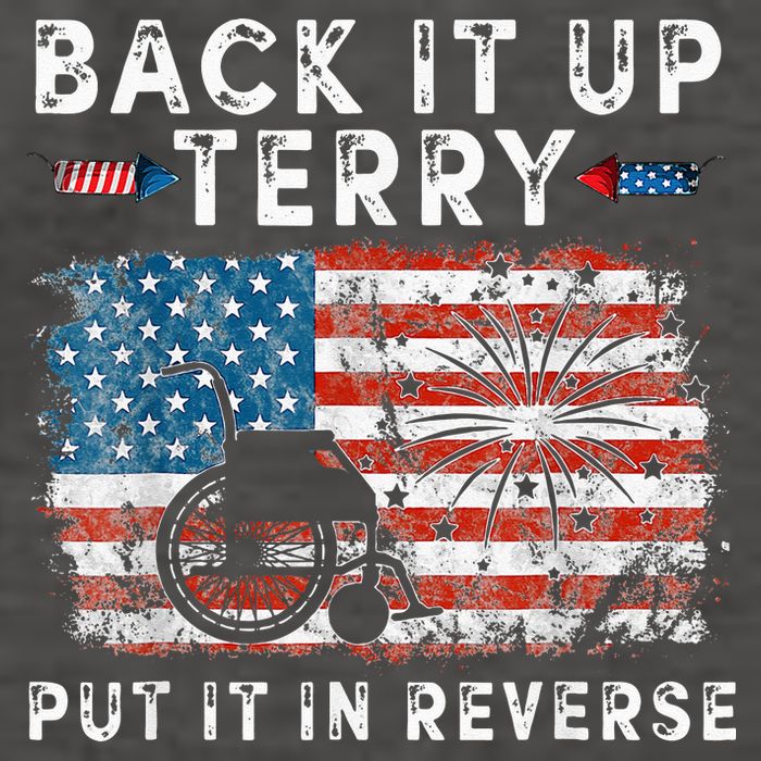 Back Up Terry Put It In Reverse Firework Funny 4th Of July Vector Backpack