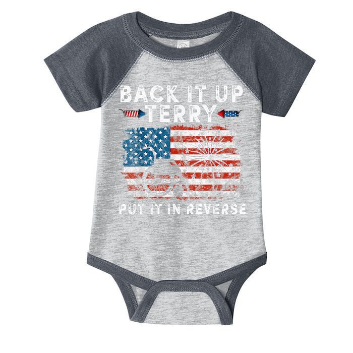 Back Up Terry Put It In Reverse Firework Funny 4th Of July Infant Baby Jersey Bodysuit