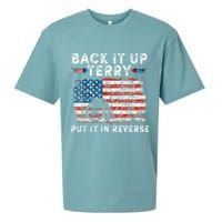 Back Up Terry Put It In Reverse Firework Funny 4th Of July Sueded Cloud Jersey T-Shirt