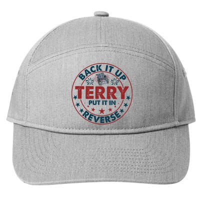 Back Up Terry Put It In Reverse Firework Vintage 4th Of July 7-Panel Snapback Hat