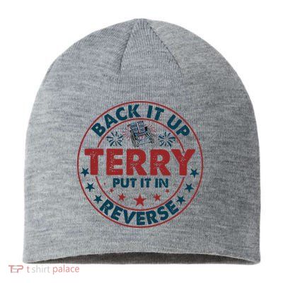 Back Up Terry Put It In Reverse Firework Vintage 4th Of July Sustainable Beanie