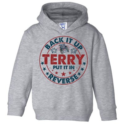 Back Up Terry Put It In Reverse Firework Vintage 4th Of July Toddler Hoodie