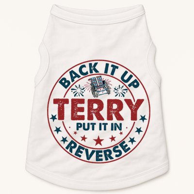 Back Up Terry Put It In Reverse Firework Vintage 4th Of July Doggie Tank