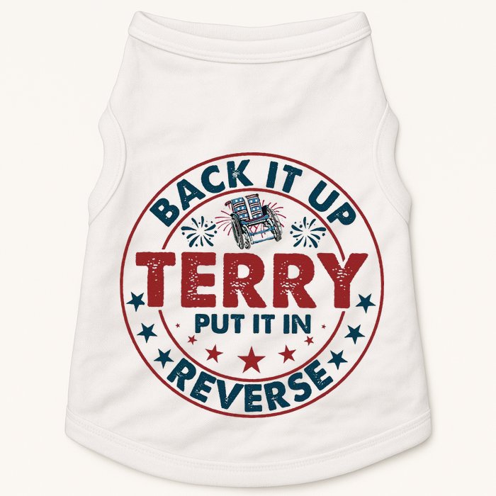 Back Up Terry Put It In Reverse Firework Vintage 4th Of July Doggie Tank
