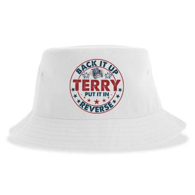 Back Up Terry Put It In Reverse Firework Vintage 4th Of July Sustainable Bucket Hat