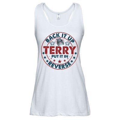Back Up Terry Put It In Reverse Firework Vintage 4th Of July Ladies Essential Flowy Tank