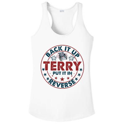 Back Up Terry Put It In Reverse Firework Vintage 4th Of July Ladies PosiCharge Competitor Racerback Tank