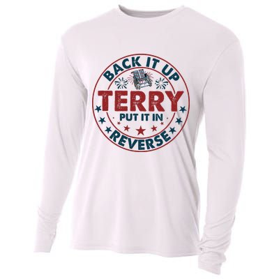 Back Up Terry Put It In Reverse Firework Vintage 4th Of July Cooling Performance Long Sleeve Crew