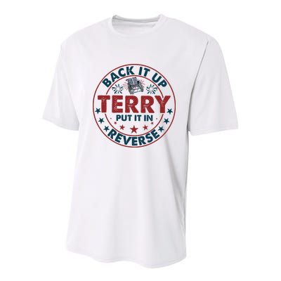 Back Up Terry Put It In Reverse Firework Vintage 4th Of July Youth Performance Sprint T-Shirt