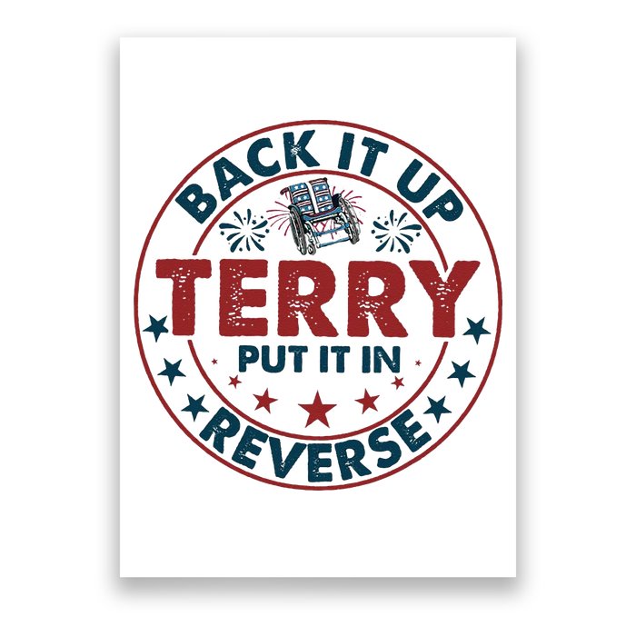 Back Up Terry Put It In Reverse Firework Vintage 4th Of July Poster