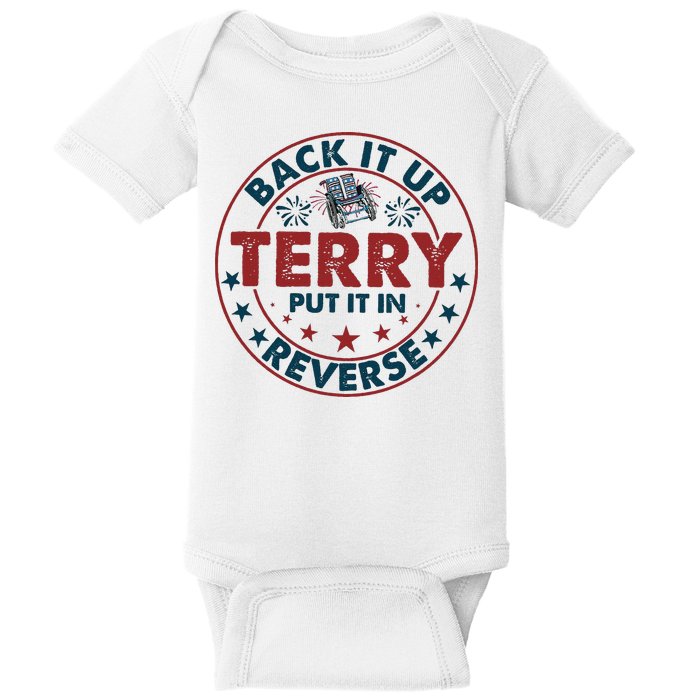 Back Up Terry Put It In Reverse Firework Vintage 4th Of July Baby Bodysuit
