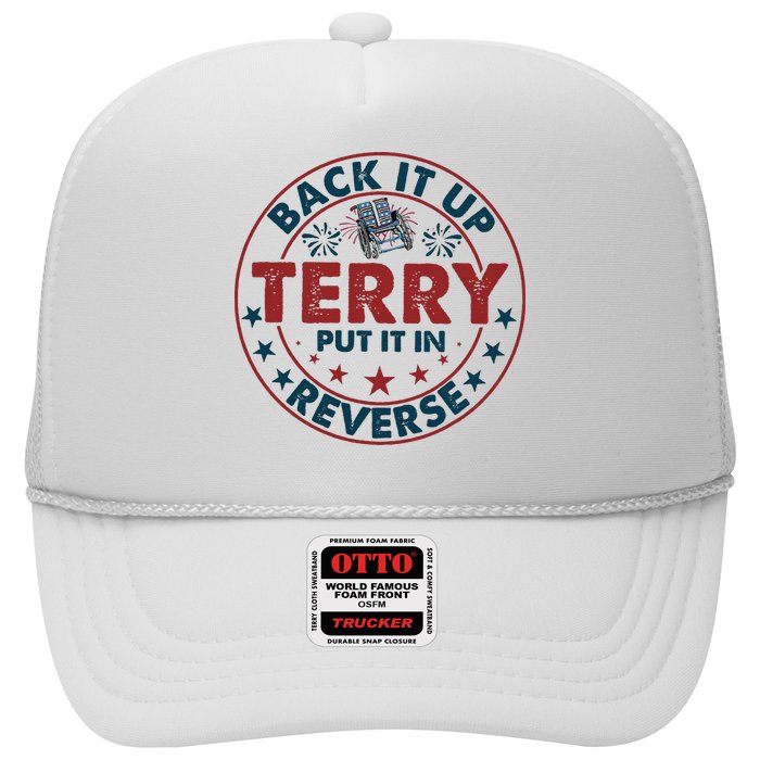 Back Up Terry Put It In Reverse Firework Vintage 4th Of July Trucker Hat