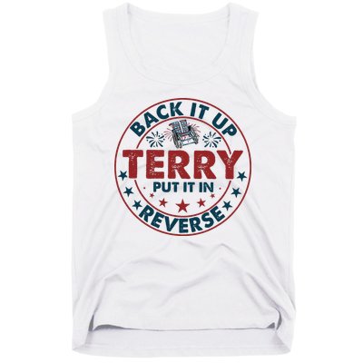 Back Up Terry Put It In Reverse Firework Vintage 4th Of July Tank Top