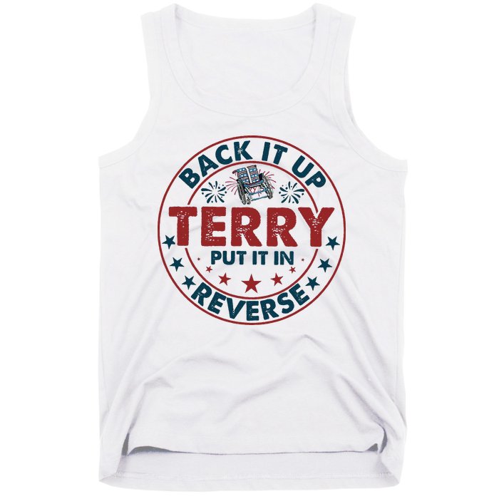 Back Up Terry Put It In Reverse Firework Vintage 4th Of July Tank Top