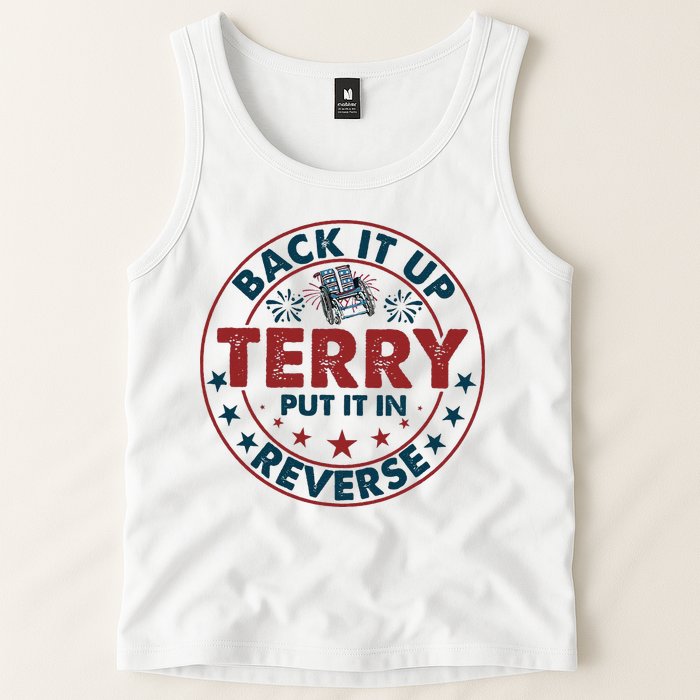 Back Up Terry Put It In Reverse Firework Vintage 4th Of July Tank Top
