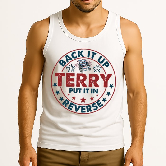 Back Up Terry Put It In Reverse Firework Vintage 4th Of July Tank Top