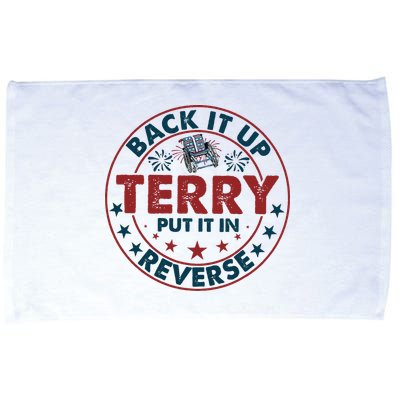 Back Up Terry Put It In Reverse Firework Vintage 4th Of July Microfiber Hand Towel