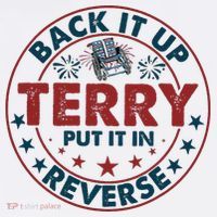 Back Up Terry Put It In Reverse Firework Vintage 4th Of July Kids T-Shirt