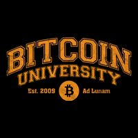 Bitcoin University To The Moon, Funny Distressed College BTC City Backpack